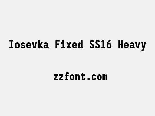 Iosevka Fixed SS16 Heavy