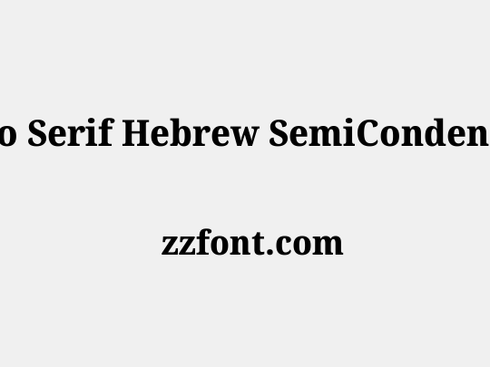 Noto Serif Hebrew SemiCondensed ExtraBold