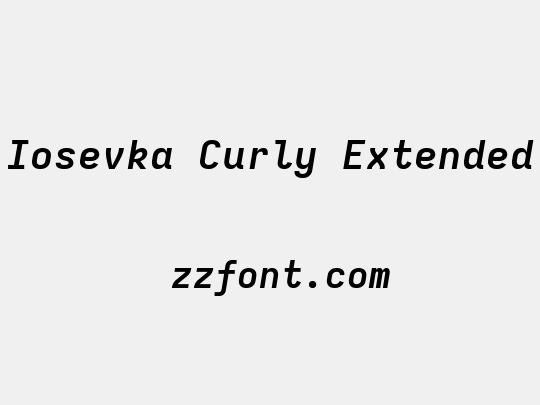 Iosevka Curly Extended