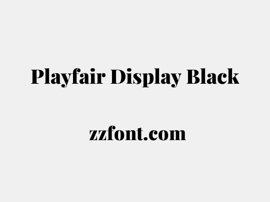 Playfair Display Black