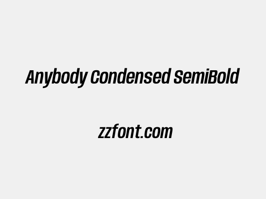 Anybody Condensed SemiBold