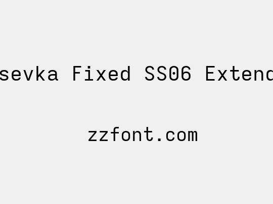 Iosevka Fixed SS06 Extended