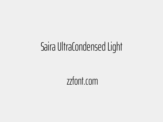 Saira UltraCondensed Light