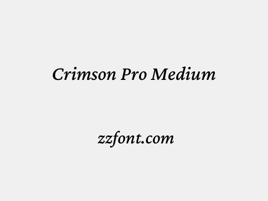 Crimson Pro Medium