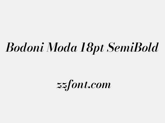 Bodoni Moda 18pt SemiBold