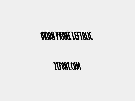 Orion Prime Leftalic