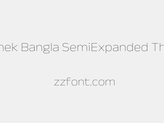 Anek Bangla SemiExpanded Thin