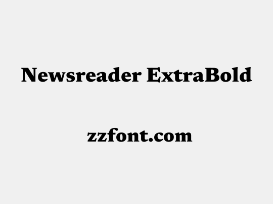 Newsreader ExtraBold