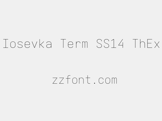 Iosevka Term SS14 ThEx