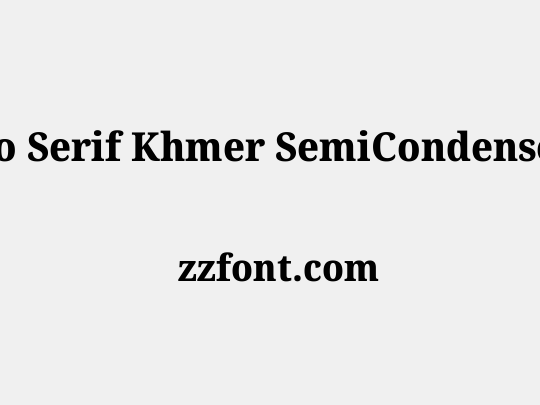 Noto Serif Khmer SemiCondensed ExtraBold