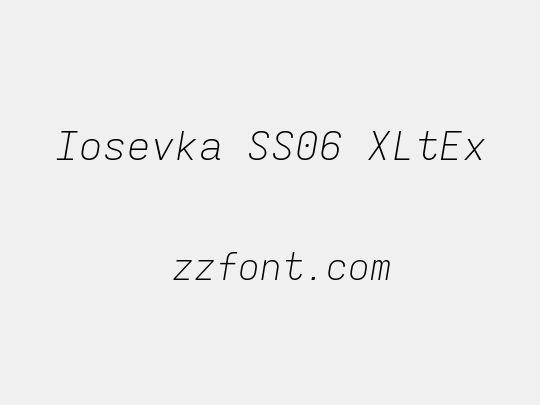 Iosevka SS06 XLtEx