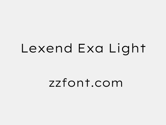 Lexend Exa Light