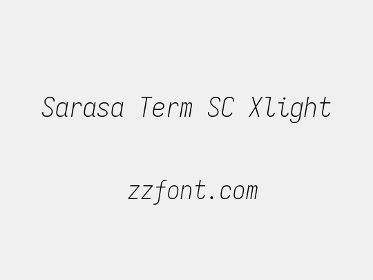 Sarasa Term SC Xlight