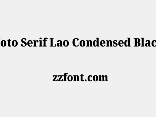 Noto Serif Lao Condensed Black