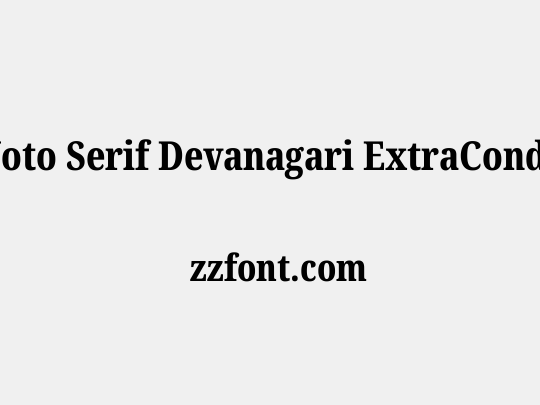 Noto Serif Devanagari ExtraCondensed ExtraBold