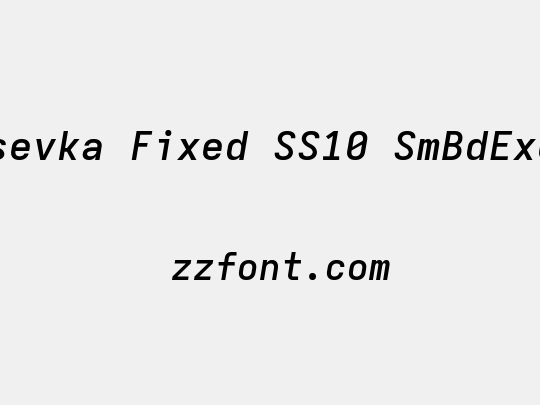 Iosevka Fixed SS10 SmBdExObl