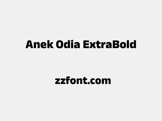 Anek Odia ExtraBold