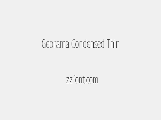 Georama Condensed Thin