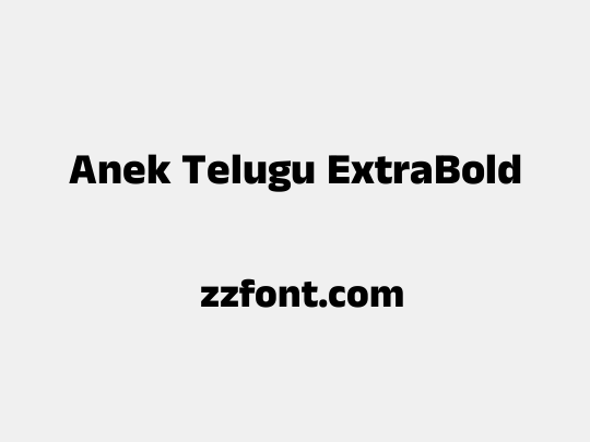 Anek Telugu ExtraBold