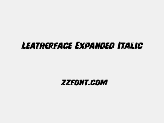 Leatherface Expanded Italic