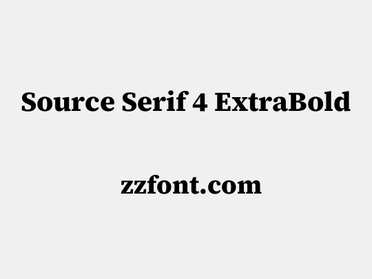 Source Serif 4 ExtraBold