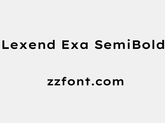 Lexend Exa SemiBold