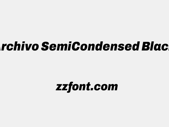 Archivo SemiCondensed Black