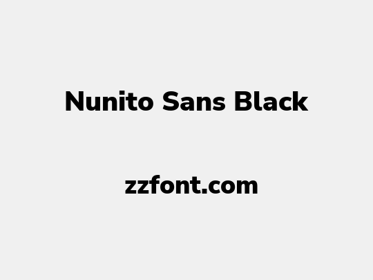 Nunito Sans Black