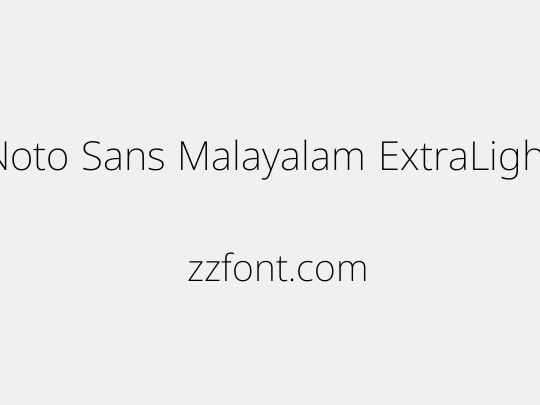 Noto Sans Malayalam ExtraLight