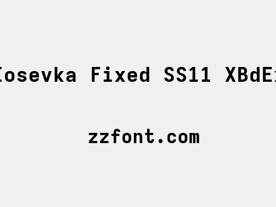 Iosevka Fixed SS11 XBdEx