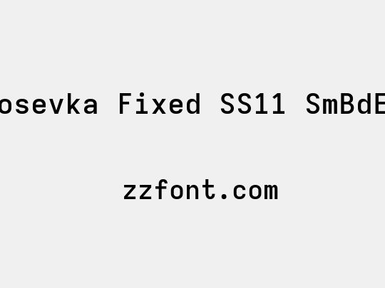 Iosevka Fixed SS11 SmBdEx