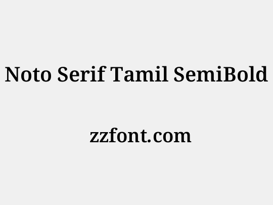 Noto Serif Tamil SemiBold