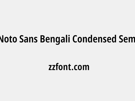 Noto Sans Bengali Condensed SemiBold