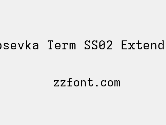 Iosevka Term SS02 Extended