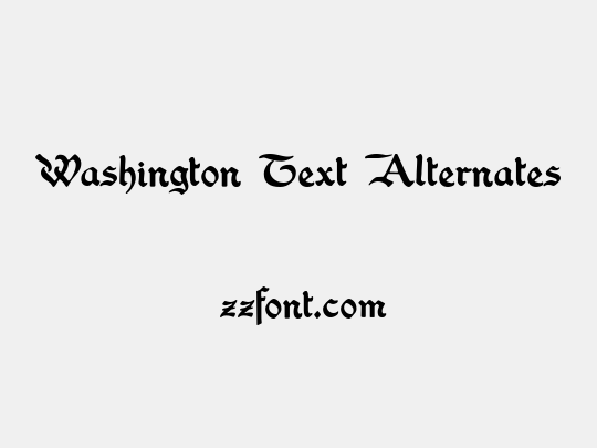 Washington Text Alternates