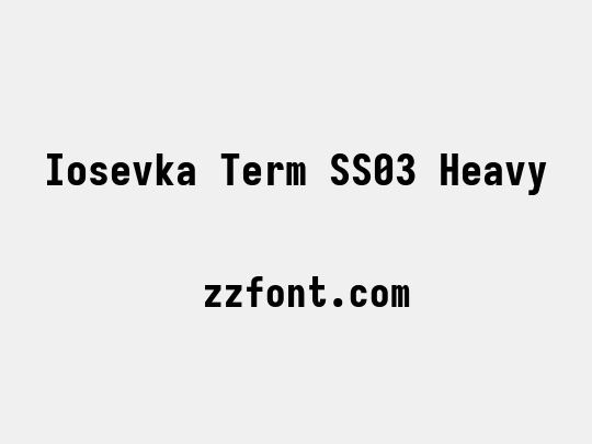 Iosevka Term SS03 Heavy