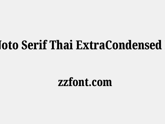 Noto Serif Thai ExtraCondensed ExtraBold