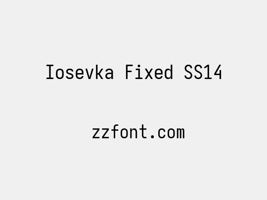 Iosevka Fixed SS14