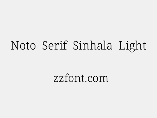 Noto Serif Sinhala Light