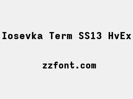 Iosevka Term SS13 HvEx