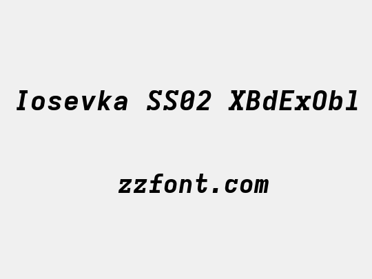 Iosevka SS02 XBdExObl