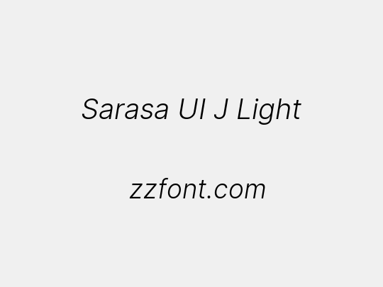 Sarasa UI J Light