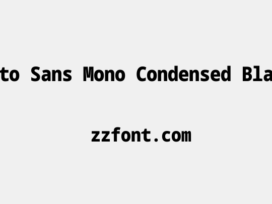 Noto Sans Mono Condensed Black