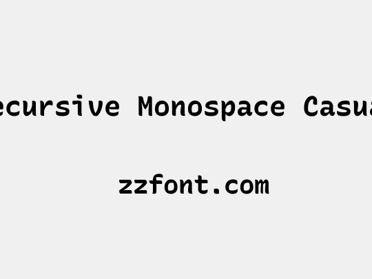 Recursive Monospace Casual