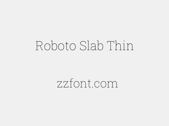 Roboto Slab Thin