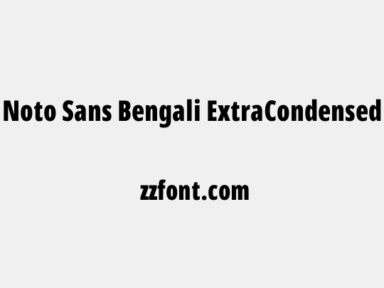 Noto Sans Bengali ExtraCondensed ExtraBold