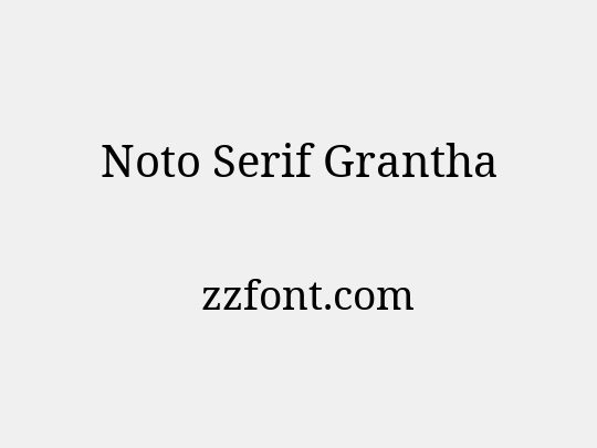 Noto Serif Grantha