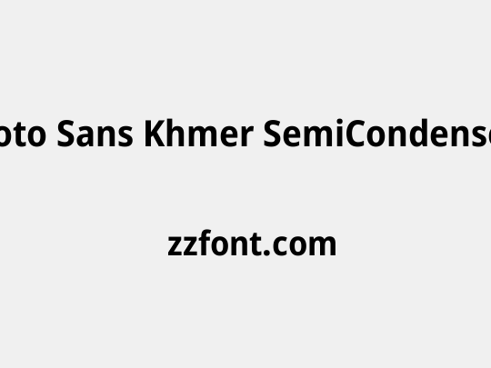 Noto Sans Khmer SemiCondensed