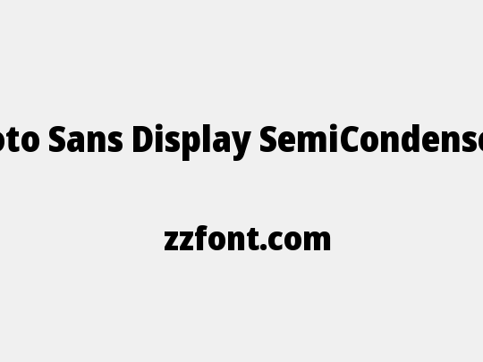 Noto Sans Display SemiCondensed Black