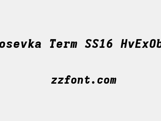 Iosevka Term SS16 HvExObl